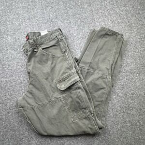 Wrangler Riggs Workwear Double Knee Cargo Carpenter Pants Ripstop Green Sz 36x36